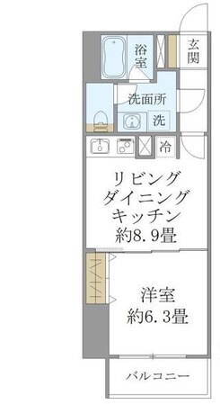 牛込神楽坂駅 徒歩3分 4階の物件間取画像